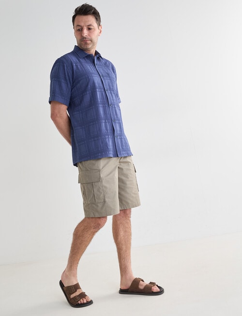 Chisel Elastic Waist Textured Cargo Short, Taupe product photo View 03 L