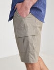 Chisel Elastic Waist Textured Cargo Short, Taupe product photo View 04 S