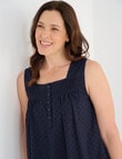 Ruby & Bloom Hailspot Sleeveless Nightie, Navy, 10-26 product photo View 04 S