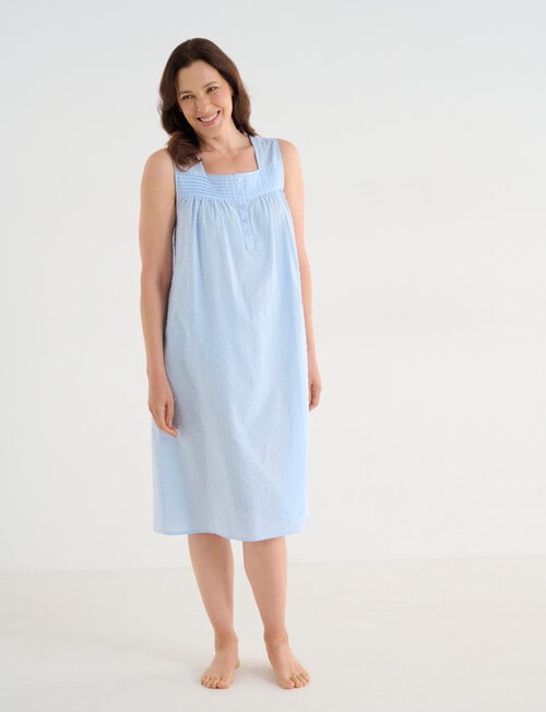 Ruby & Bloom Hailspot Sleeveless Nightie, Pale Blue, 10-26 product photo View 03 L