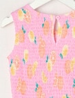Mac & Ellie Fruits Linen Blend Bow Top, Candy Pink product photo View 02 S
