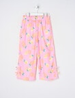 Mac & Ellie Fruit Linen Blend Wide Leg Pant, Candy Pink product photo