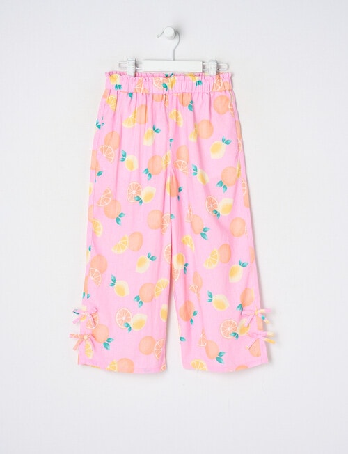 Mac & Ellie Fruit Linen Blend Wide Leg Pant, Candy Pink product photo