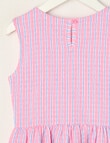 Mac & Ellie Stripe Amelie Peplum Bow Top, Pink product photo View 02 S