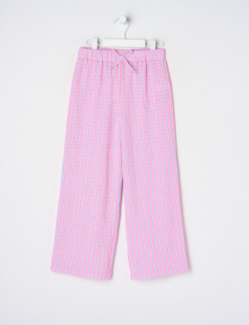 Mac & Ellie Stripe Amelie Wide Leg Pant, Pink product photo