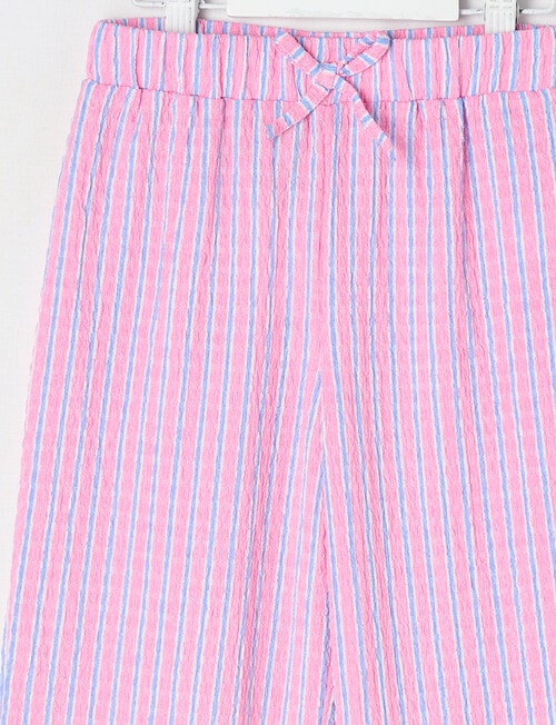 Mac & Ellie Stripe Amelie Wide Leg Pant, Pink product photo View 02 L