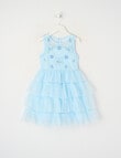 Mac & Ellie Party Collection Embroidered Frill Dress, Light Blue product photo