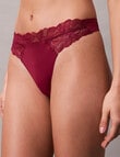 Calvin Klein Perfectly Lace Thong, Alluring Pink product photo View 02 S