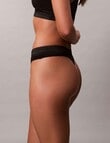 Calvin Klein Icon Cotton Modal Limited Ed Thong Brief, Black product photo View 02 S