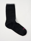 NZ Sock Co. Merino Cushion Crew Sock, Black product photo