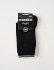 NZ Sock Co. Merino Cushion Crew Sock, Black product photo View 02 S