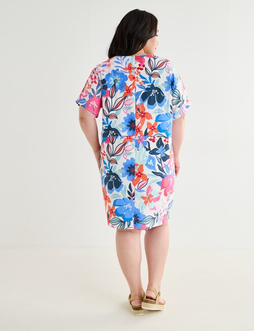 Studio Curve Linen Blend Pocket Front Dress, Bold Floral product photo View 02 L