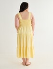 Studio Curve Linen Blend Sleeveless Dress, Lemon product photo View 02 S
