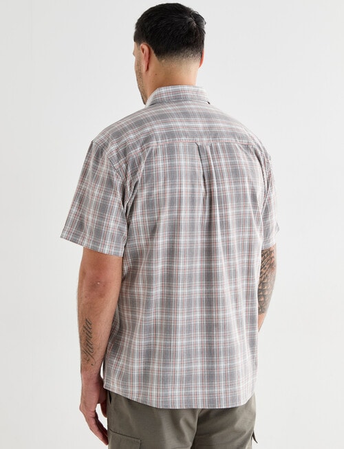 Logan Short Sleeve Shirt, Amaro Grey product photo View 02 L