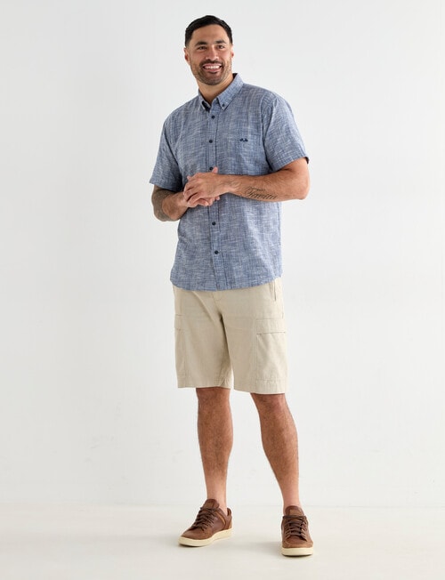 Logan Short Sleeve Shirt, Felix Indigo product photo View 03 L