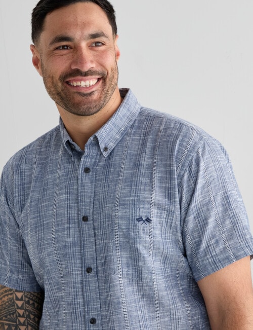 Logan Short Sleeve Shirt, Felix Indigo product photo View 04 L