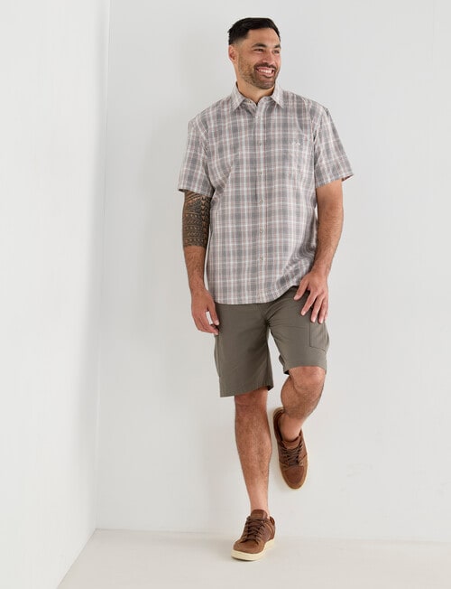 Logan Short Sleeve Shirt, Amaro Grey product photo View 03 L