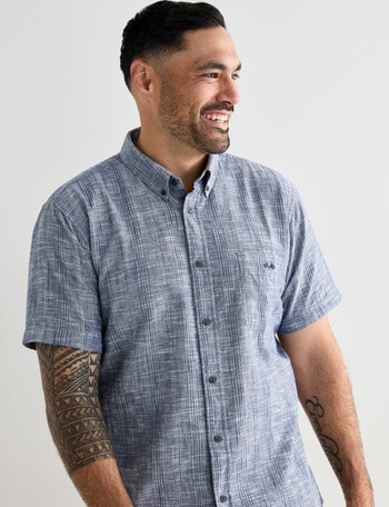 Logan Short Sleeve Shirt, Felix Indigo product photo