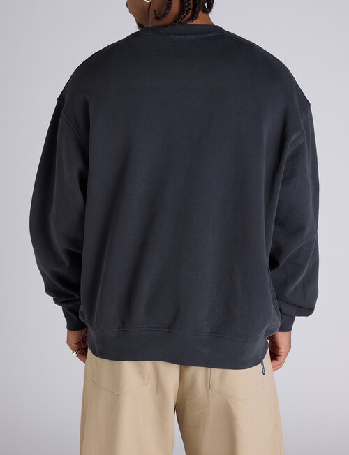 Champion Rochester Vintage Wash Crew, Black product photo View 03 L