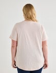 Denim Republic Curve Not My First Rodeo Tee, Blush product photo View 02 S