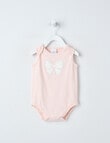 Teeny Weeny Bow Bodysuit, Pink product photo