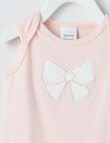 Teeny Weeny Bow Bodysuit, Pink product photo View 12 S