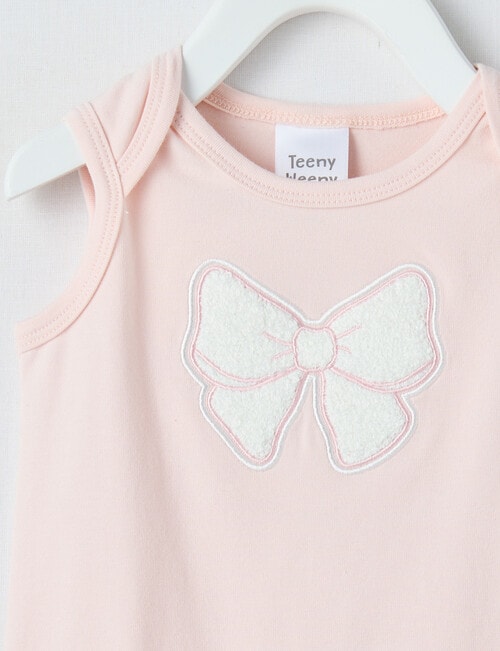 Teeny Weeny Bow Bodysuit, Pink product photo View 12 L