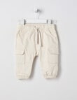 Teeny Weeny Woven Cargo Jogger, Stone product photo
