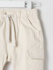 Teeny Weeny Woven Cargo Jogger, Stone product photo View 02 S