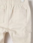 Teeny Weeny Woven Cargo Jogger, Stone product photo View 03 S