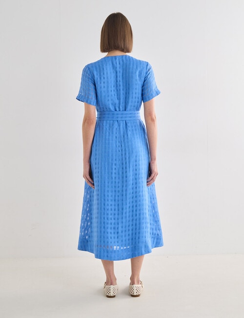 Jigsaw Xanthe Check Midi Dress, Blue product photo View 02 L