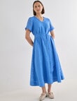 Jigsaw Xanthe Check Midi Dress, Blue product photo View 03 S