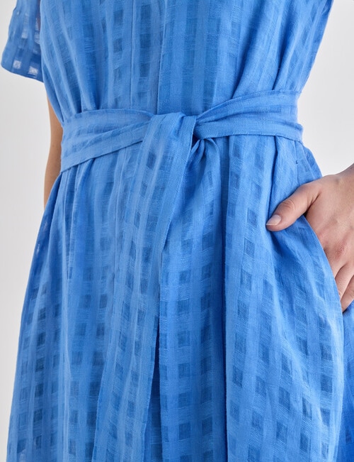 Jigsaw Xanthe Check Midi Dress, Blue product photo View 06 L