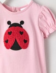 Teeny Weeny Play Time Lady Bug Tee, Pink product photo View 03 S