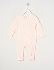 Teeny Weeny Sleep Unisex Waffle Sleepsuit, Petal Pink product photo