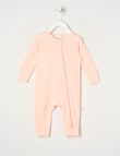 Teeny Weeny Sleep Unisex Waffle Sleepsuit, Pale Peach product photo