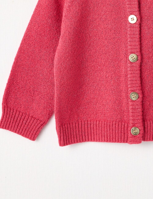 Teeny Weeny Lady Bug Shiny Cardigan, Pink product photo View 02 L
