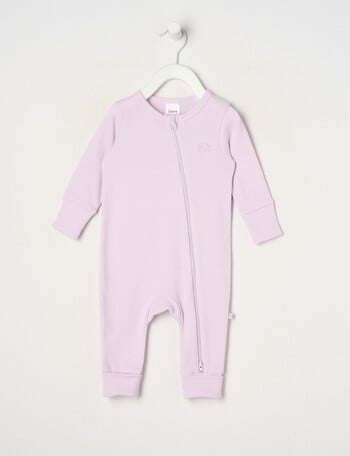 Teeny Weeny Sleep Unisex Waffle Sleepsuit, Orchid product photo