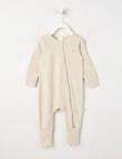 Teeny Weeny Sleep Unisex Waffle Sleepsuit, Ecru product photo