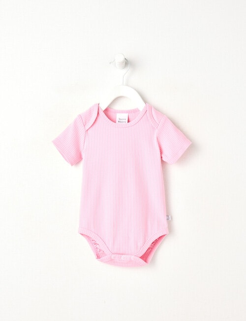 Teeny Weeny Essentials Rib Bodysuit, Pink product photo