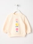 Teeny Weeny Lady Bug Play Flowers Sweatshirt, Cream product photo