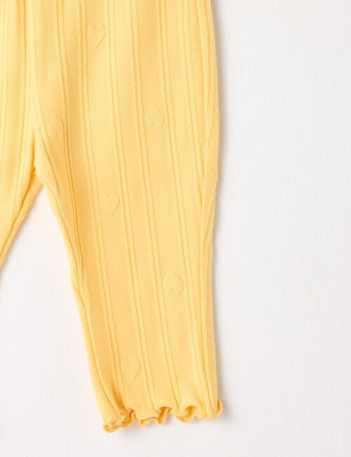 Teeny Weeny Lady Bug Play Heart Legging, Yellow product photo View 02 L