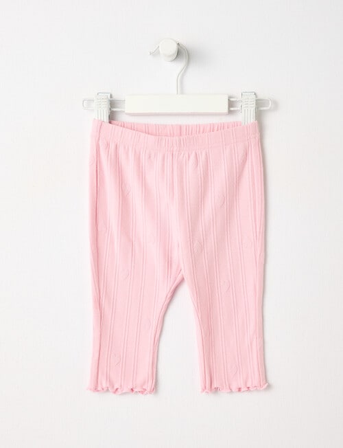 Teeny Weeny Lady Bug Play Heart Legging, Pink product photo