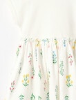 Teeny Weeny Lady Bug Play Knit Floral Dress, White product photo View 03 S