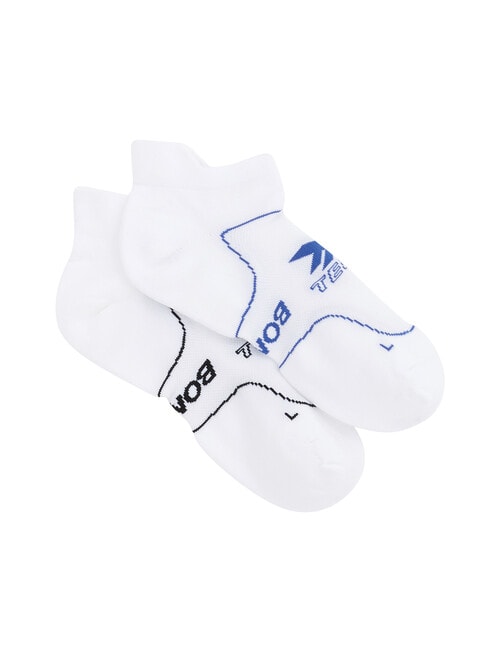 Bonds X-Temp Sports Sock, 2-Pack, White with Blue My Mind & Black product photo View 02 L