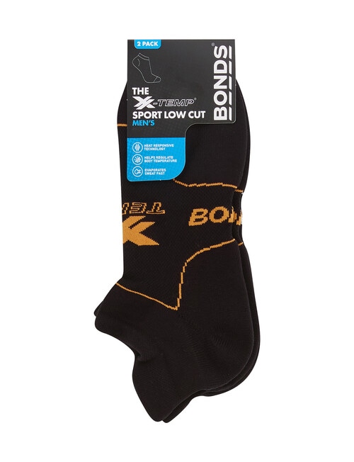 Bonds X-Temp Sports Sock, 2-Pack, Black with Lorax & White product photo View 03 L