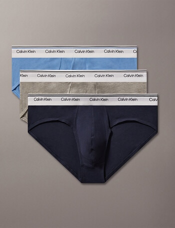 Calvin Klein Engineered Brief, 3-Pack, Silver Lake Blue, Grey Heather & Shoreline product photo