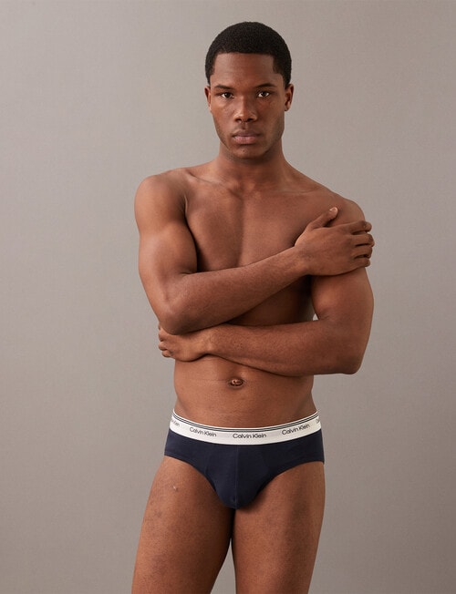 Calvin Klein Engineered Brief, 3-Pack, Silver Lake Blue, Grey Heather & Shoreline product photo View 03 L