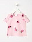 Teeny Weeny Lady Bug Play Short-Sleeve Tee, Pink product photo