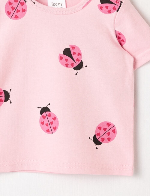 Teeny Weeny Lady Bug Play Short-Sleeve Tee, Pink product photo View 02 L